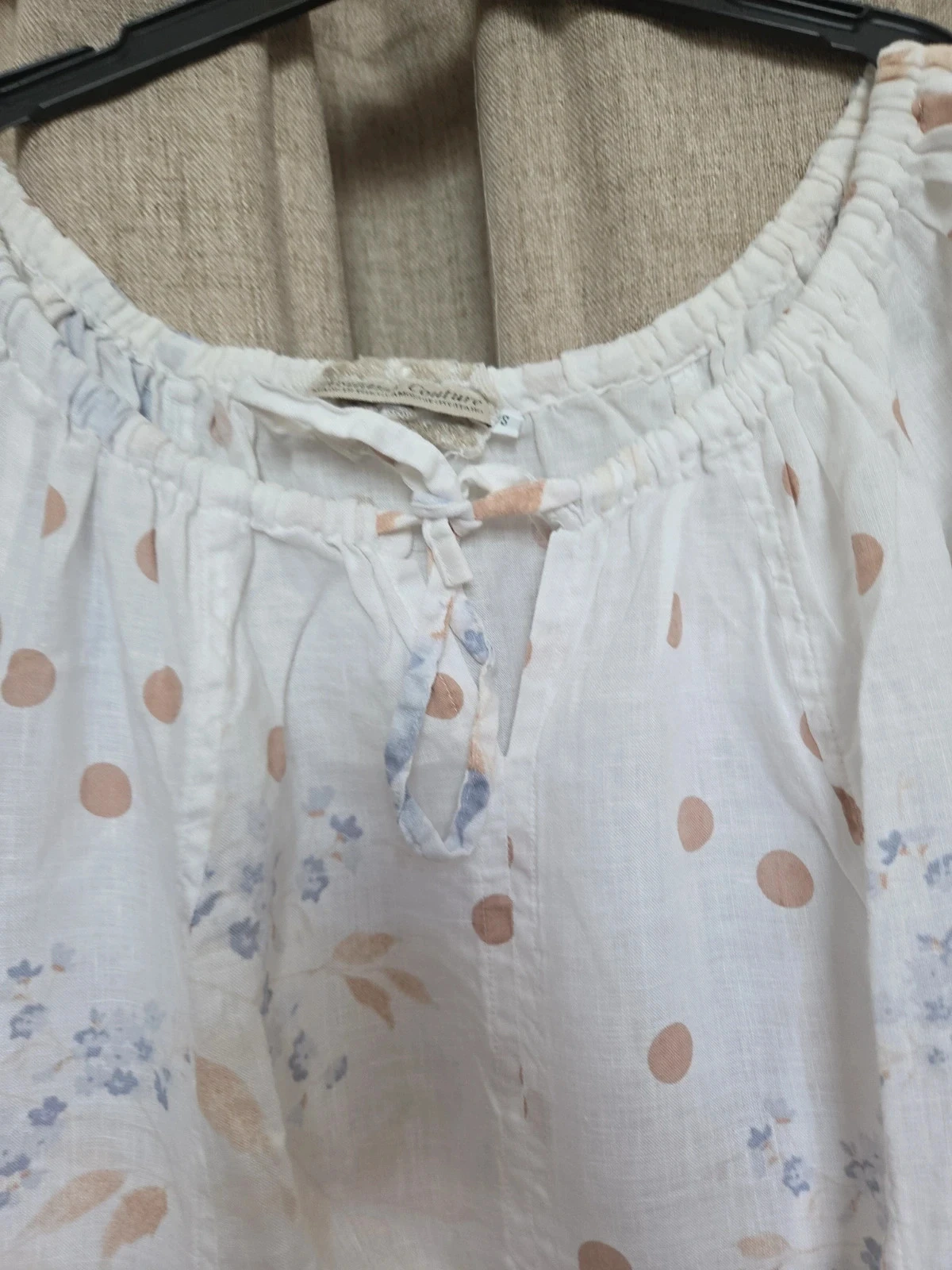Tunika de lino blanco ideal para la playa Talla S – photo 4